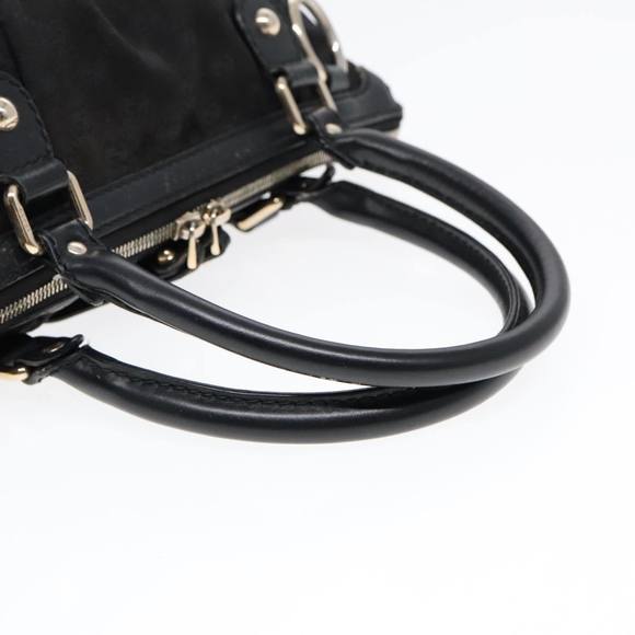 GUCCI GG Canvas Hand Bag 2way Black Gold 247902 Auth 91392 - Picture 8 of 16